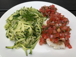 Torsk med tomatsalsa 