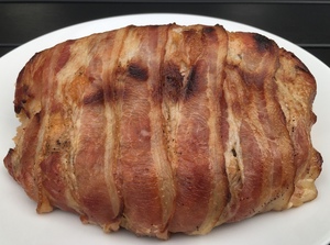 Abrikosglaseret kalkun med bacon