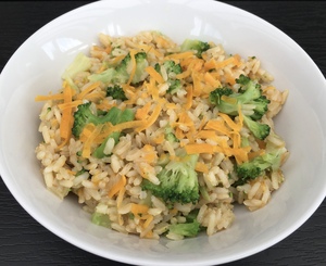 Ris med broccoli og cheddar