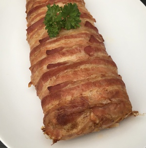 Kyllingefarsbrød med bacon